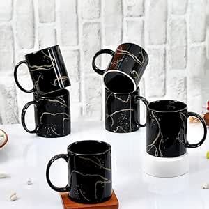 Buy V Kraft "Ceramic Black Golden Pipe Coffee Mug with uniquen ...