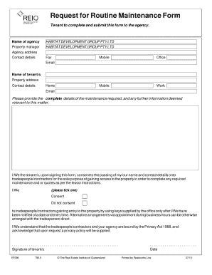 Fillable Online Maintenance Request Form - Atrium Buderim Fax Email ...