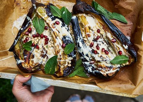 Sticky tahini & sweet chilli aubergines | Borough Market
