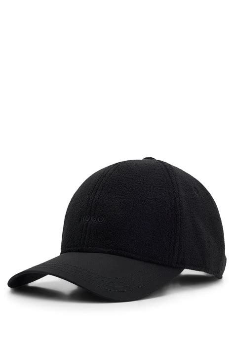 HUGO - Fleece cap with embroidered logo - Black