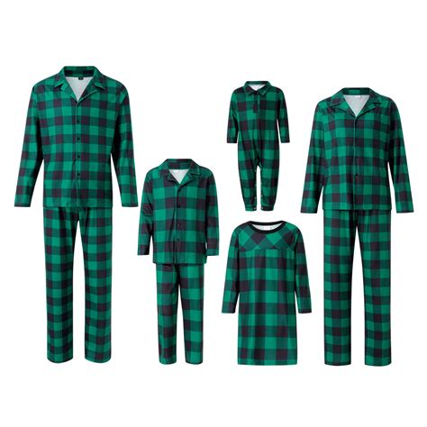 Fiomva Christmas Family Matching Plaid Flannel Pajamas - Walmart.com