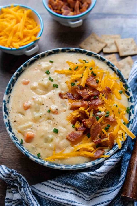 Velvety Thick, Creamy Gluten-Free Potato Soup - Loaded Baked Style