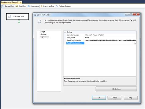 Image result for SSIS Script Task to Send Mail Task