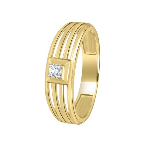 Buy Elegant Finger Ring For Men in Yellow Gold MRG22016 Online at ORRA.