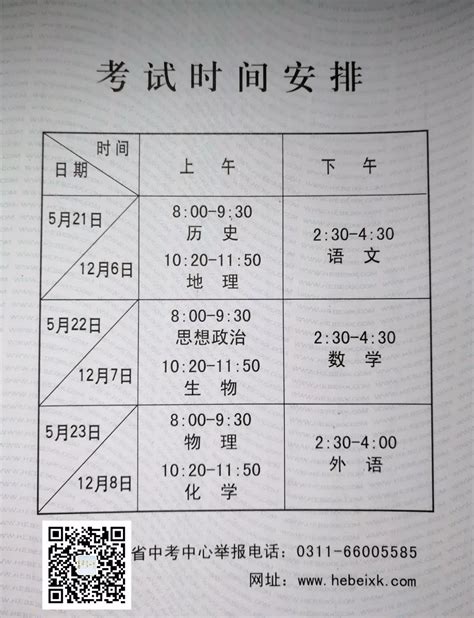 2018年12月河北省高中学业水平考试时间安排及高碑店一中、东校区考点考场分布示意图-高考直通车