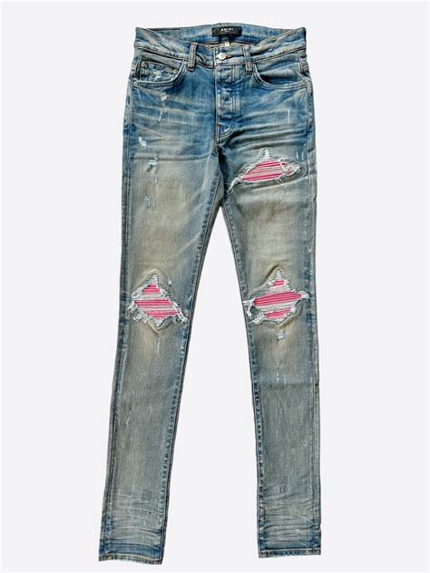 Amiri Blue & Pink Patch MX1 Jeans – Savonches