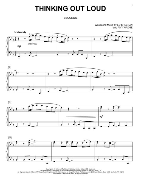 Ed Sheeran - Thinking Out Loud sheet music