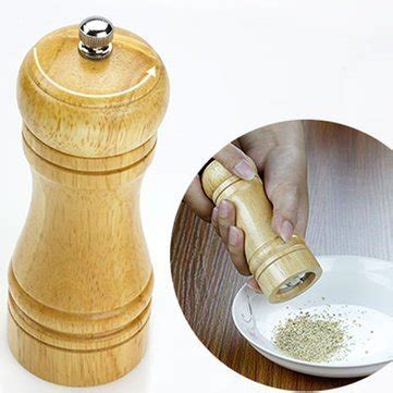 Buy Murtisiddh Wooden Traditional Pepper Mill, Mini Wooden Salt ...