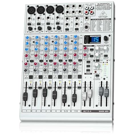 Behringer UB1204FX-PRO Eurorack Ultra-Low Noise 12-Input 2/2-Bus Mixer ...