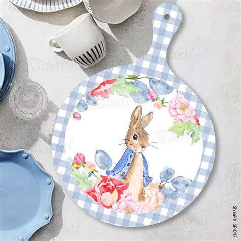 Serving Platter - Rabbit in Wonderland - Solid Wood Decorative Platter ...