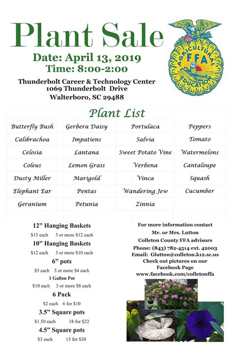 Spring Plant Sale | Walterboro, SC