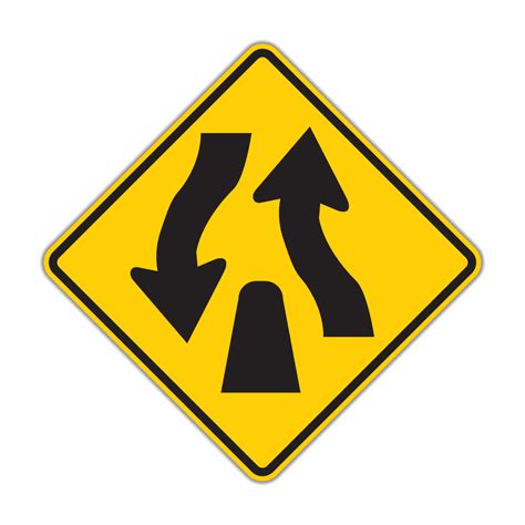 W6-2 Divided Highway Ends - Hall Signs
