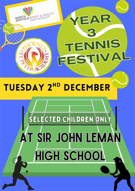 Year 3 Tennis Festival, Sir John Leman Road, Beccles, NR34 9, United ...