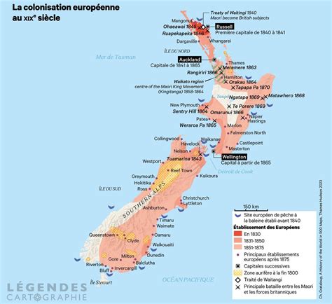 European colonization of New Zealand, 19th... - Maps on the Web