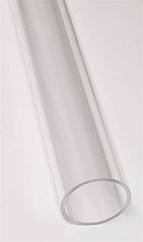 Acrylic Pipe Clear Rigid Round Tube 50mm Outer Diameter 44mm Inner ...
