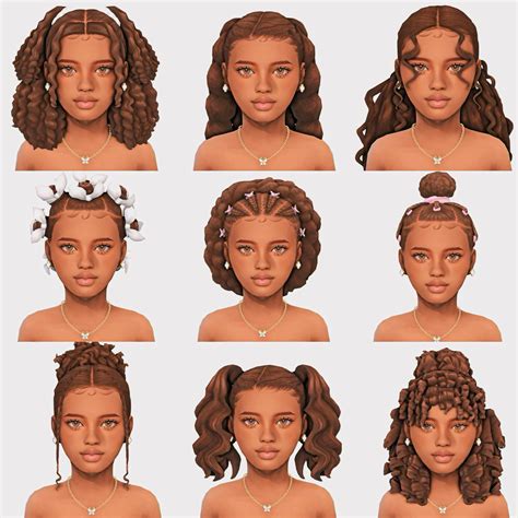 Post by @rebellesims420 · 17 images in 2025 | Sims 4 curly hair, Sims ...