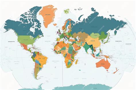 World Map with Countries 的图像结果