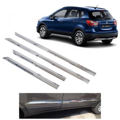 Maruti Suzuki S Cross Body Chrome Side Moulding - Set Of 4