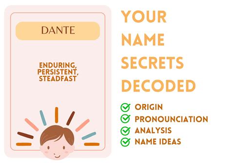 Dante - Christian Boy Name Meaning and Pronunciation