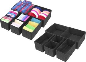 TechBlaze Set of 6 Foldable Storage Box Drawer Divider Organizer Closet ...