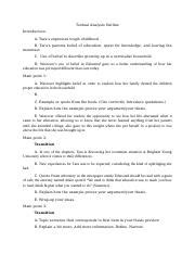 Image result for Textual Analysis Outline Example