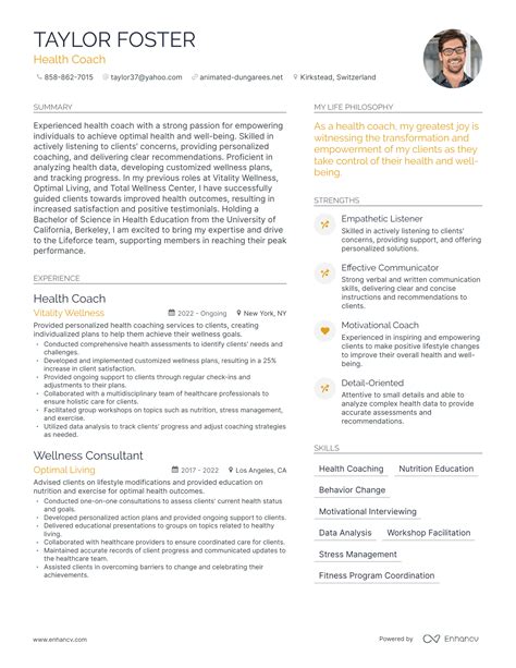 3 Successful Health Coach Resume Examples And Writing Tips for 2024