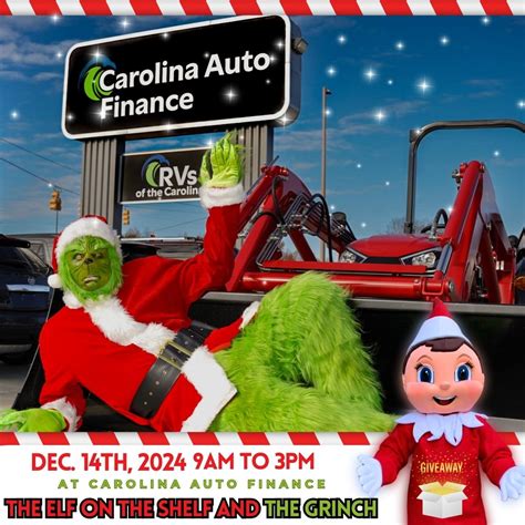 The Grinch and Elf on the Shelf at Carolina Auto Finance!, 114 Lowes ...