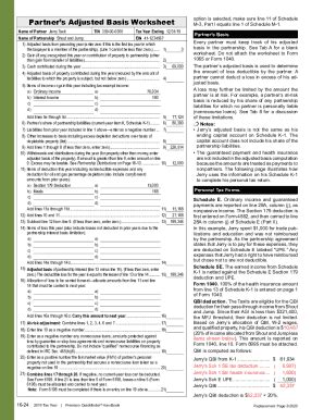 Partnership Adjusted Basis Worksheet 的图像结果