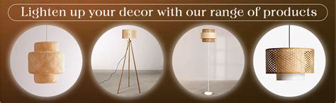 Buy AKWAY Bamboo Lamp for Living Room Cane Pendant Light Rattan lamp ...