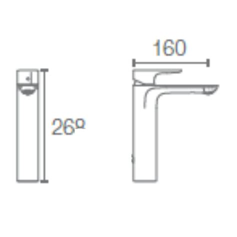 Kohler Table Mounted Tall Boy Basin Mixer Aleo K-72298IN-4ND-BV ...
