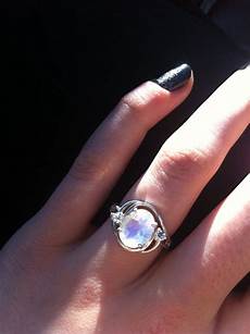 Moonstone Engagement Ring by My Rainbow Moonstone Engagement Ring вecaυѕe нιѕ нearт Moonstone Engagement Ring