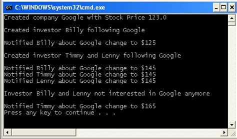 Observer Pattern Example C 的图像结果