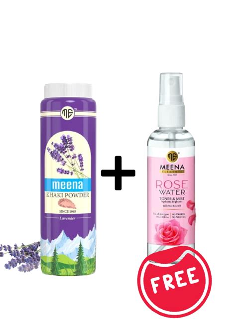 Talcum Powder for Face | Meena Khaki Powder Lavender – Meena Elements