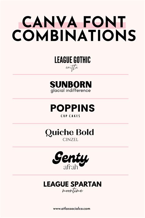 canva fonts pairing