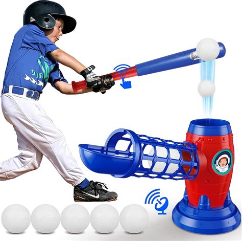 Youth Baseball Pitching Machine | Automatic Pop-Up Trainer with Remote | Adjustable 3.9-4.3ft ...