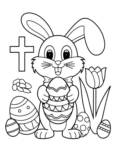 Premium Vector | Easter Coloring Page For Kids Easter egg coloring page ...