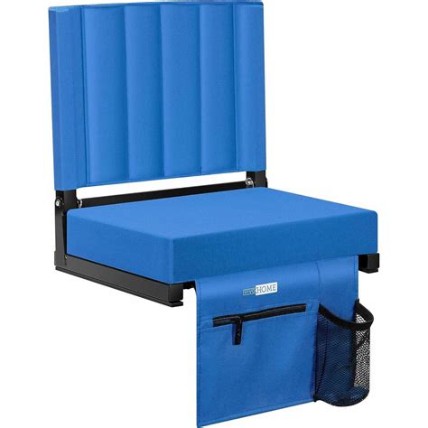 VIVOHOME Portable Stadium Seat for Bleachers with Back Support, Folding ...