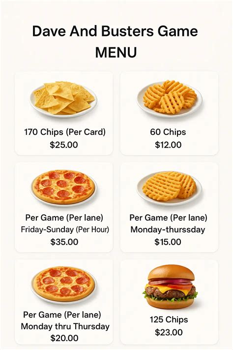 Dave And Busters Game Prices - PriceListo