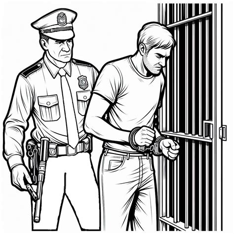 Printable Police Officer Handcuffs