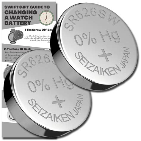 Buy La-achuSR626SW Watch Batteries - 377 x 2 Seizaiken Equivalent Cell ...