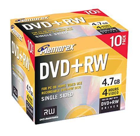 Memorex 4.7GB DVD+RW Media (10-Pack) : Amazon.in: Computers & Accessories