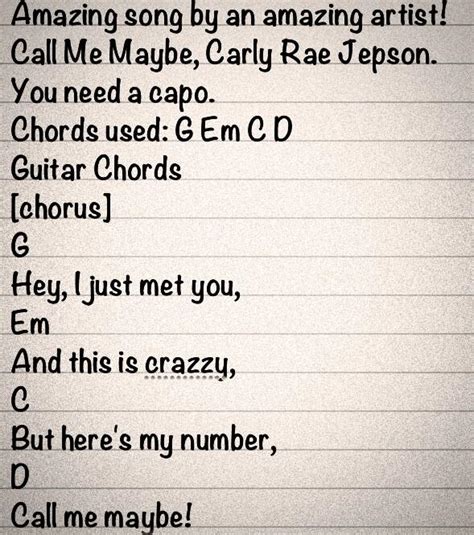 Image result for Call Me Maybe Guitar Tutorial