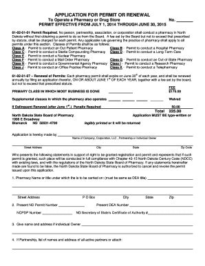 Fillable Online APPLICATION FOR PERMIT OR RENEWAL Fax Email Print ...