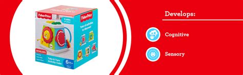Buy Fisher-Price Take & Turn Colourful Activity Cube, Develops Tactile ...