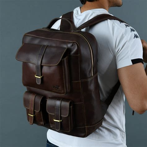 MaheTri Portland Buffalo Leather Backpack | Leather Shoulder Bag