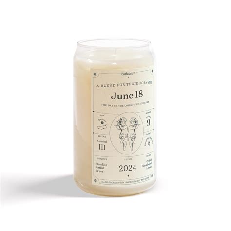 The June Eighteenth Birthday Candle – Birthdate Co.