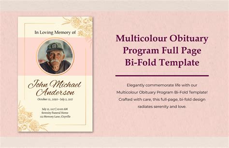 Free Editable Obituary Templates in Word to Download