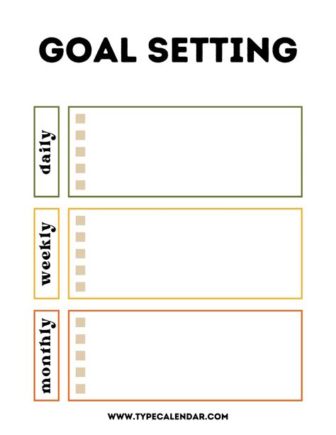 Free Printable Goal Setting Templates [PDF, Word] Students, Employees