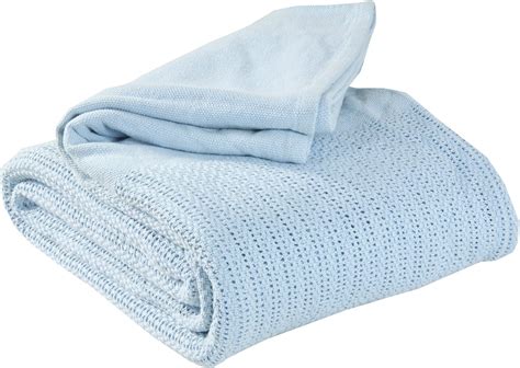 EHC 100% Pure Cotton Soft Hand Woven Leightweight Adult Cellular ...