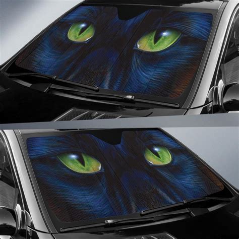 Animal Panther Blue Eyes Car Auto Sun Shades - Nearkii